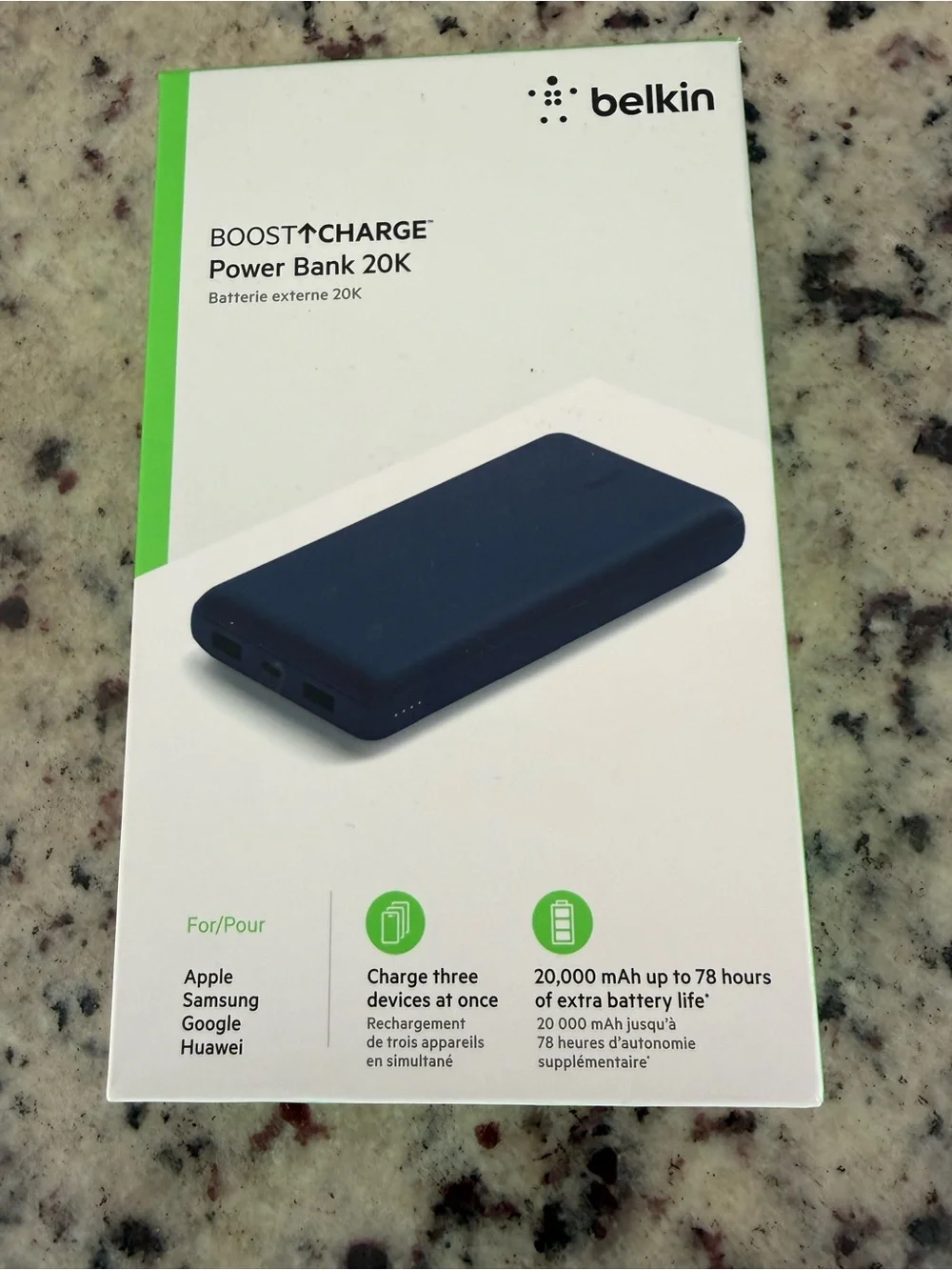 belkin boost charge Power Bank 20k. New in box. Never used or opened.